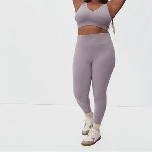 NWT Everlane The Seamless Leggings in Dusty Lavender Purple Full Length Cotton